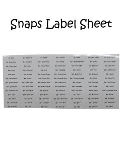 Label Sheet for Snap Storage Boxes